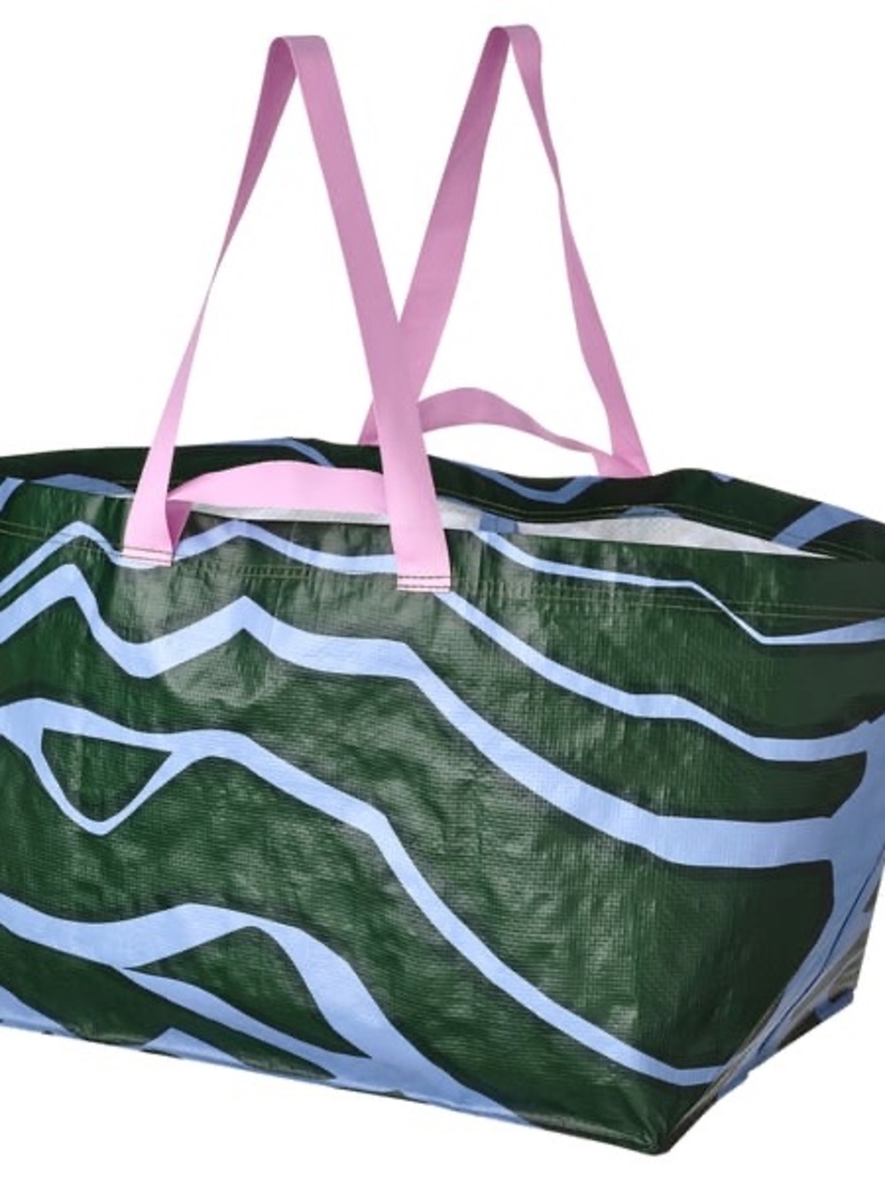IKEA x Marimekko BASTUA Large Carrier Tote Bag 71L Green Blue